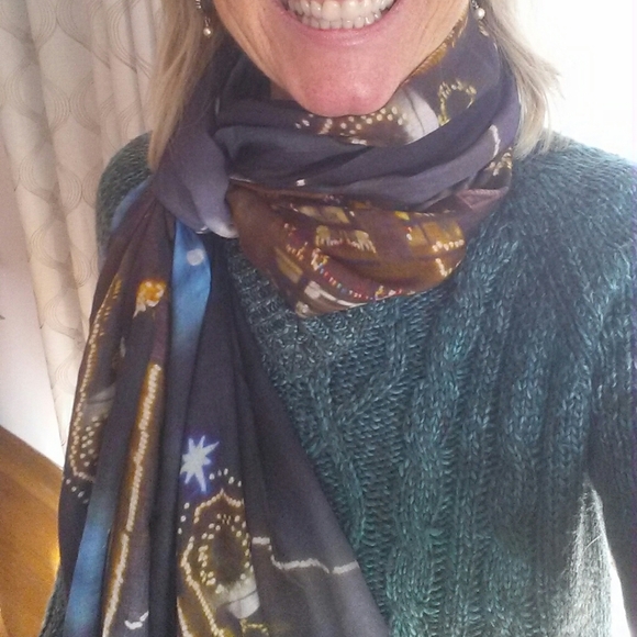 💛LUXURY SCARF/SHAWL CHIC 100% MODAL twinkling starHP!👗BEST IN BOUTIQUE - Picture 8 of 10